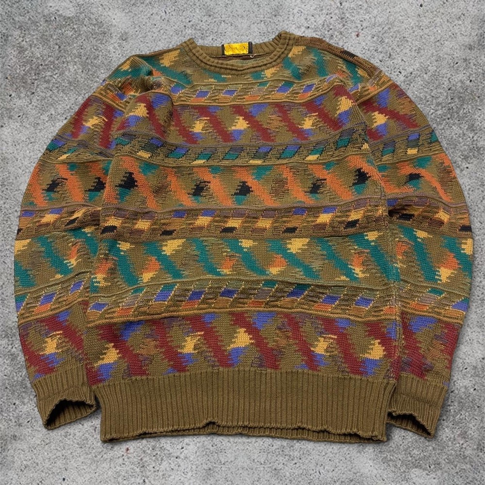 Vintage 90s multicolored pattern sweater - Picture 1 of 6